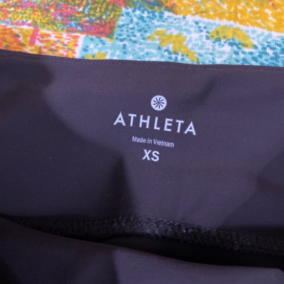 Athleta XS Zippered Dark Brown Leggings - Picture 4 of 5